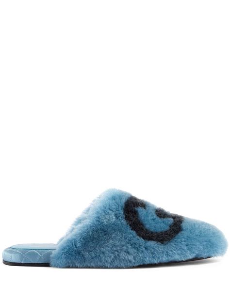 gucci female slippers|Gucci fluffy slippers.